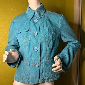 Rue21 Cyan Button-up Corduroy Jacket